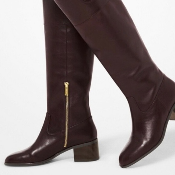 MICHAEL Michael Kors Shoes - Michael Kors - tall brown (barolo) leather winter boots - women’s size 8